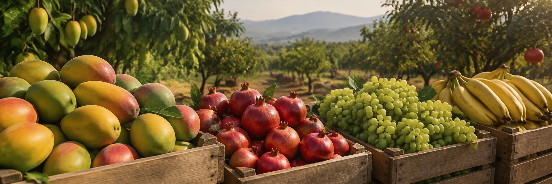Selection of premium Indian fruits